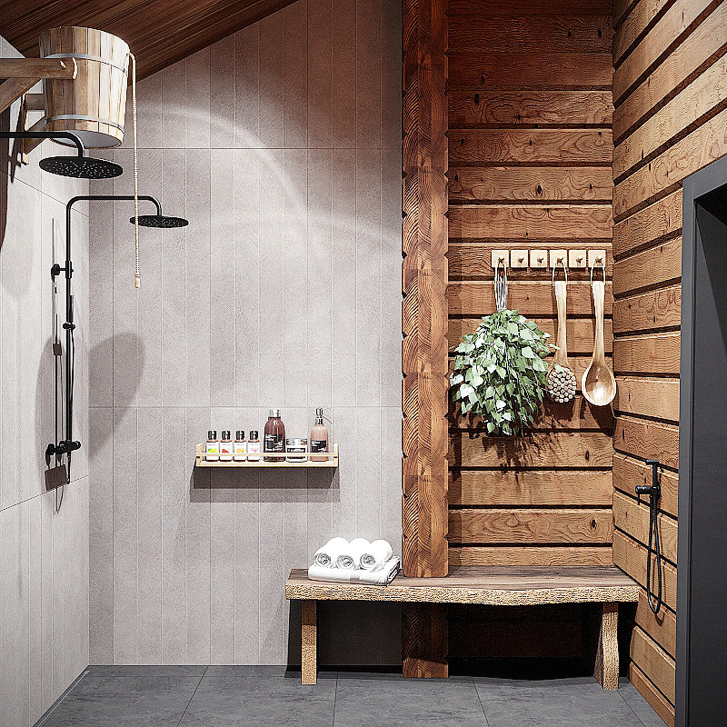 Современная баня, интерьер