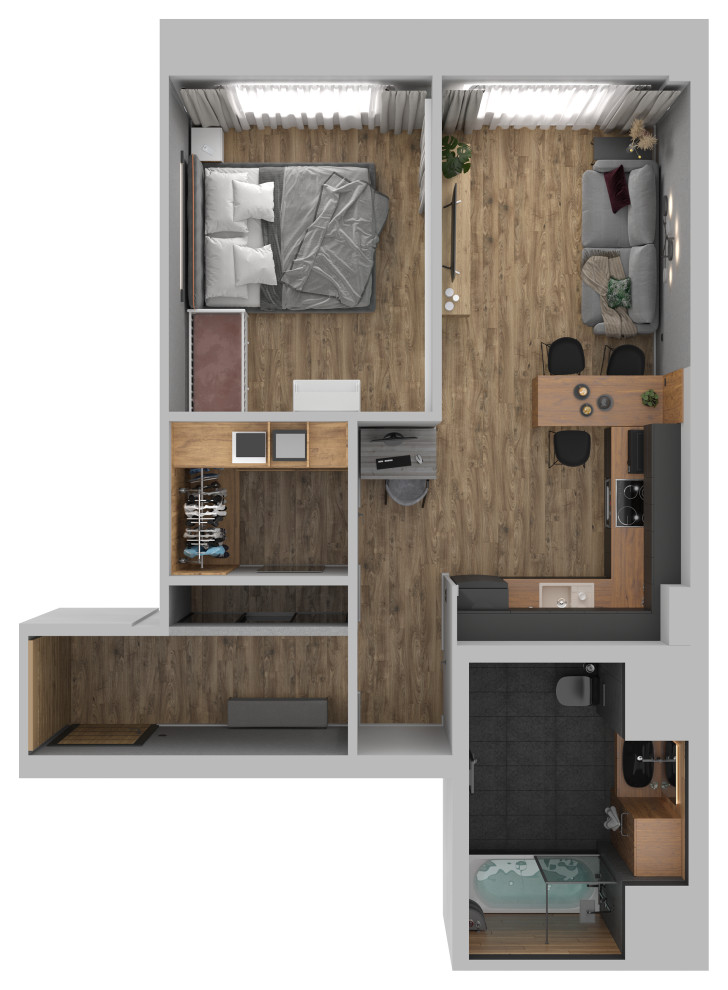 Дизайн-проект квартиры студии