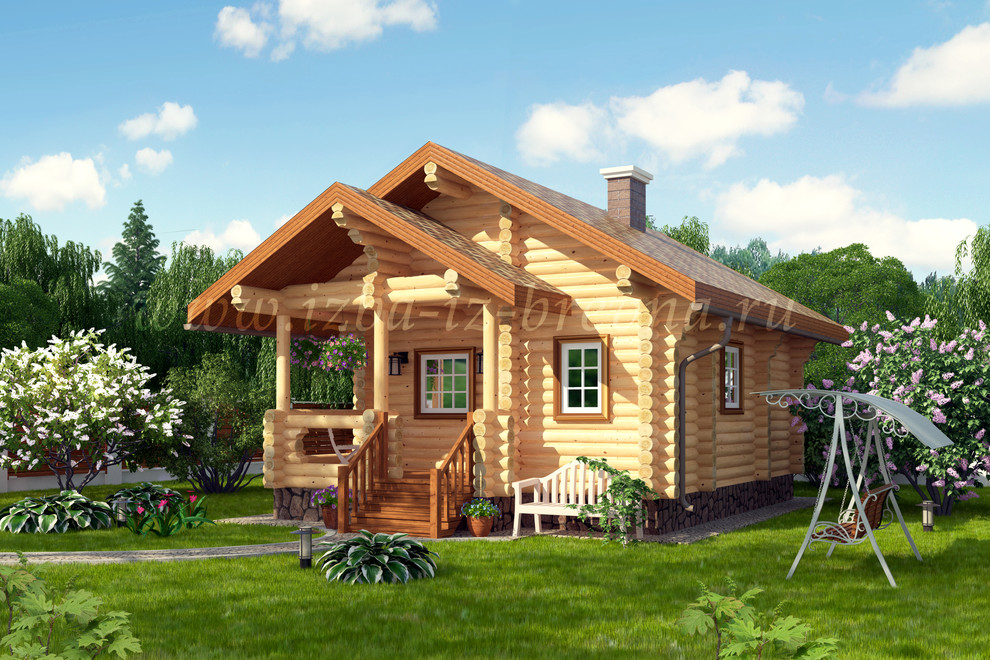 Проекты бань из оцилиндрованного бревна