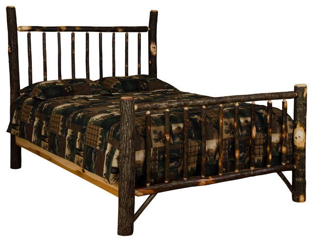 Rustic Hickory Queen Size Mission Style Bed Panel Beds Rustic Hickory Queen Size Mission Style Bed