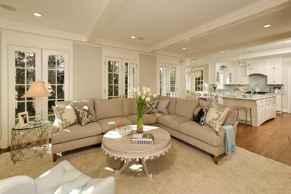 This is an example of a traditional open concept living room in DC Metro.