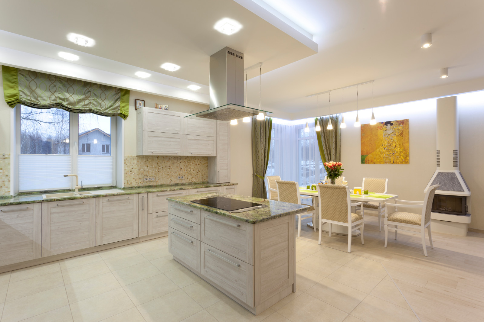 Великолепие мрамора на кухне, фотография объекта