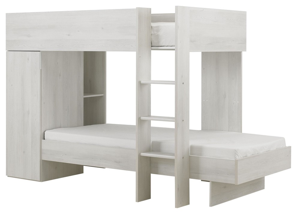 Brooklyn Whitewashed Cherry Bunk Beds - Contemporary ...