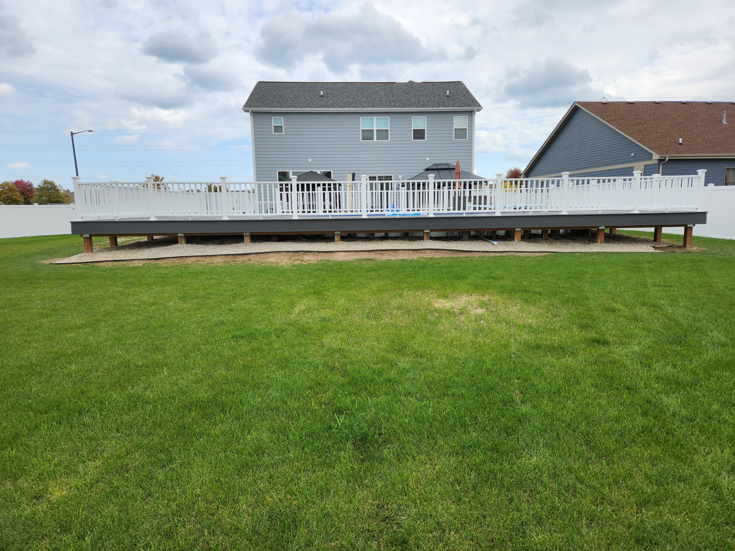 Composite deck around pool