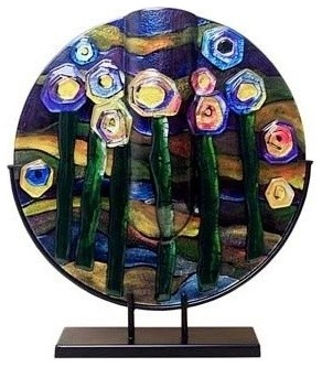 Abstract Starry Night Round Vase