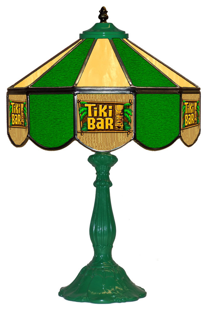 Tiki Bar Stained Glass Table Lamp Craftsman Table Lamps by All