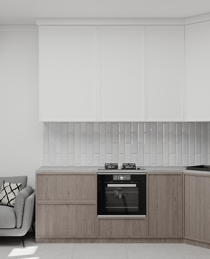 кухня-гостиная минимализм