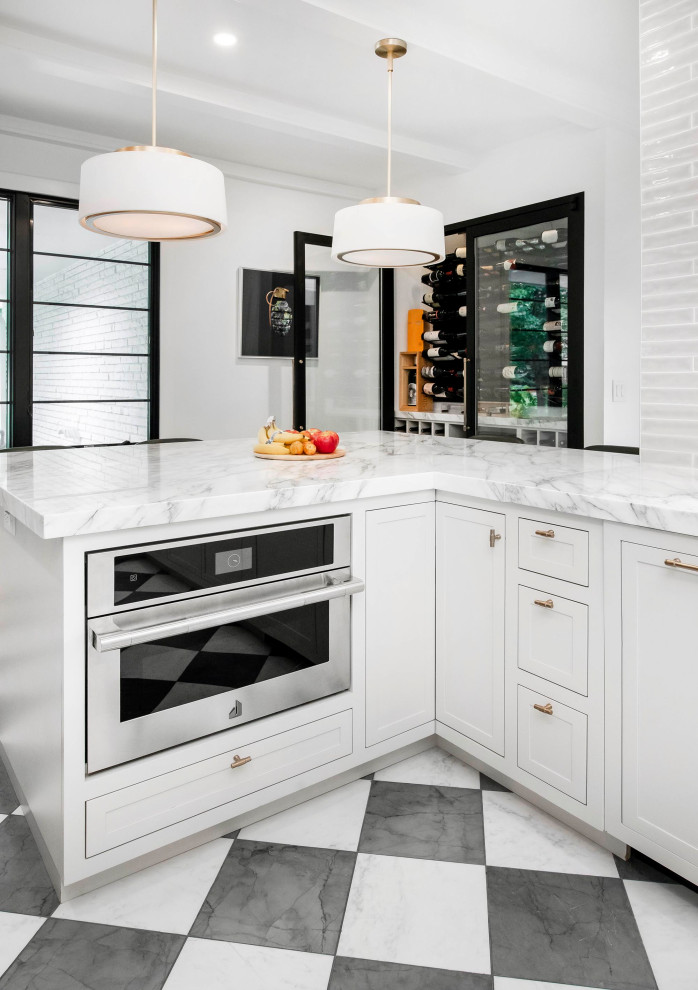 Transitional kitchen photo in Denver