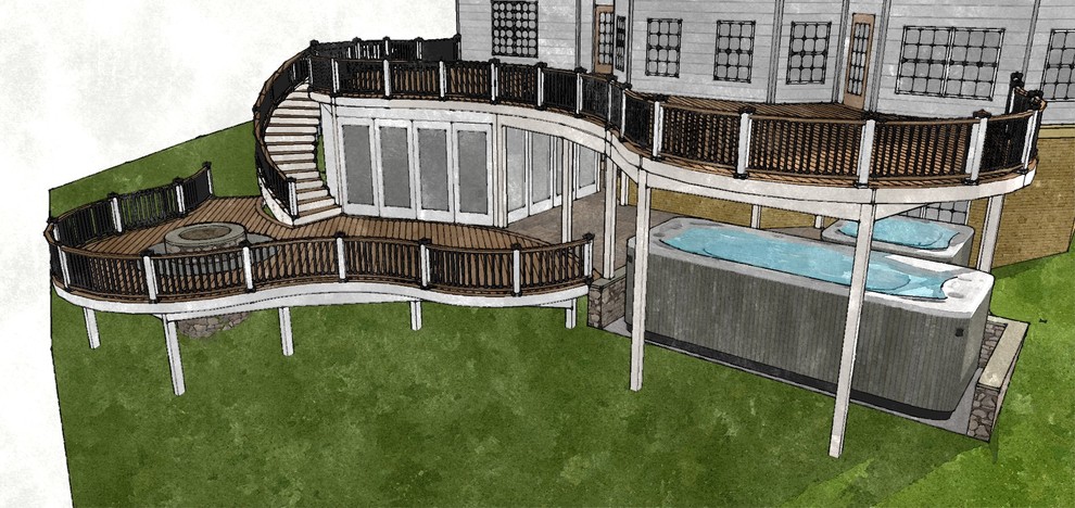 Curvilinear Deck and Outdoor Living