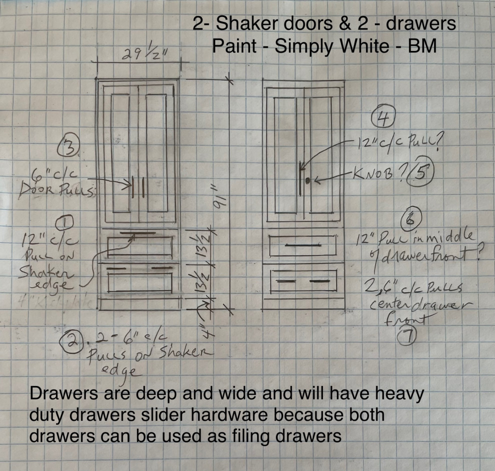 Cabinet Hardware Placement & Ideas