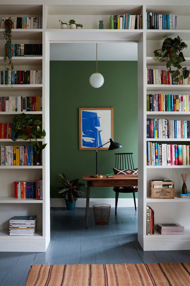 Design ideas for a small bohemian living room in London.