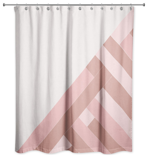 Rectangle Lines 71x74 Shower Curtain
