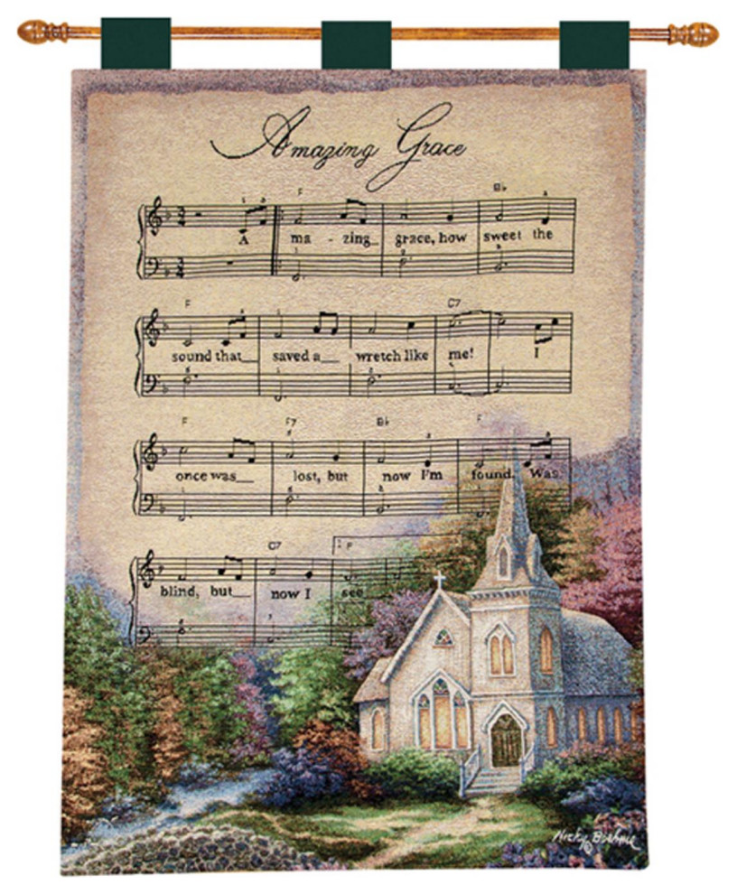 Church In The Country Amazing Grace Wall Hanging With Multi Finish