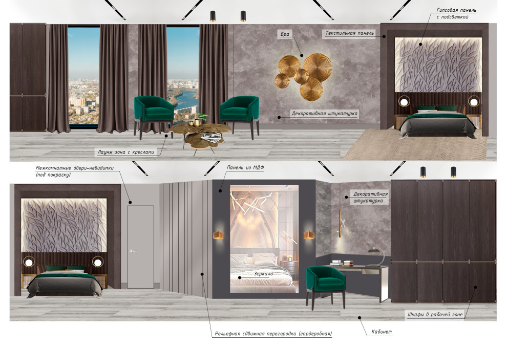 Коллажи к проекту ЖК ЗилАрт