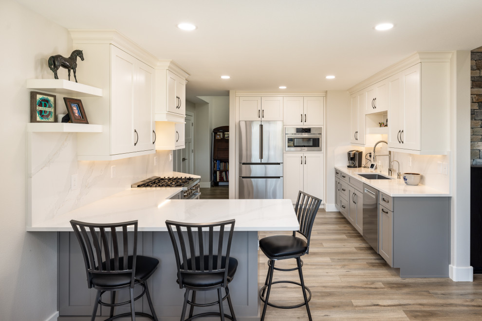 Inspiration for a transitional kitchen remodel in Other