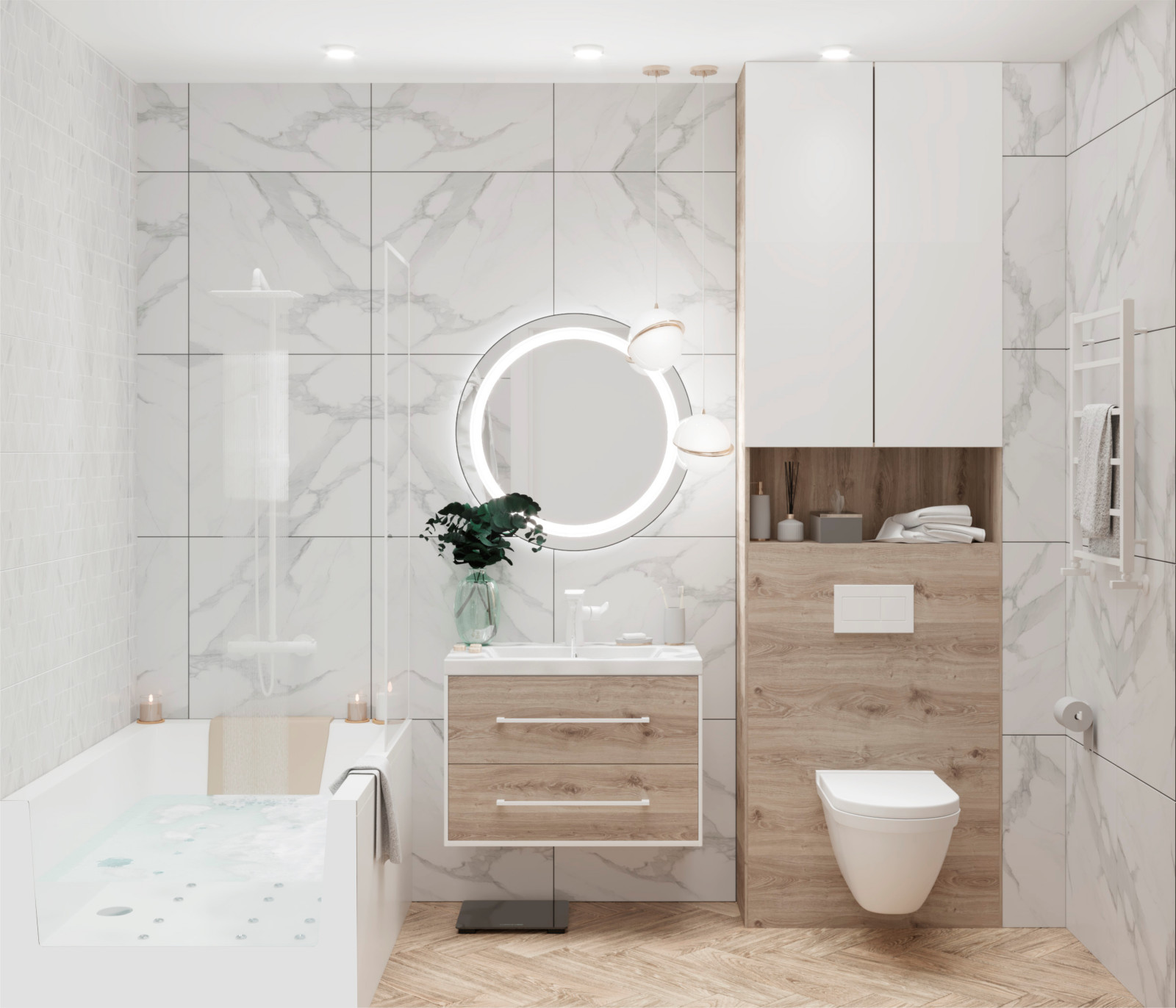 Двухкомнатная квартира в нейтральных тонах