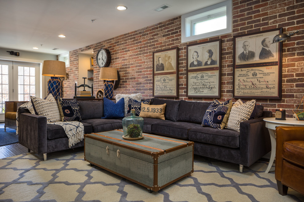 This is an example of an industrial family room in DC Metro.