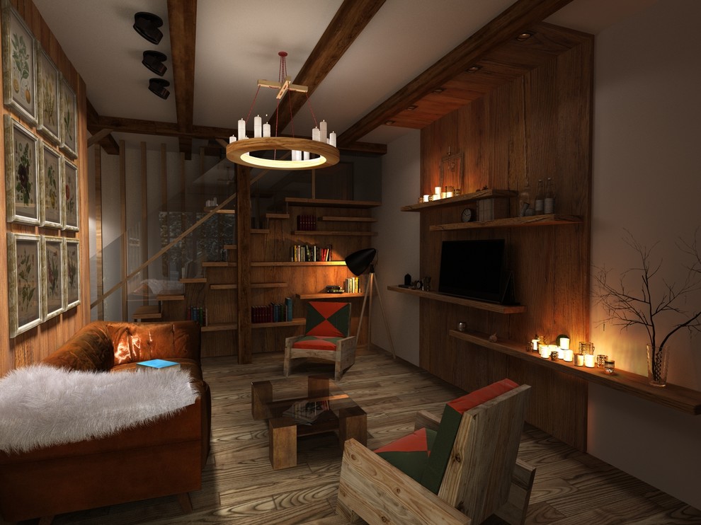 Дизайн проект интерьера загородного дома в стиле Шале