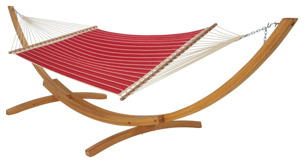 Large Quilted Hammock, Royal Red Stripe