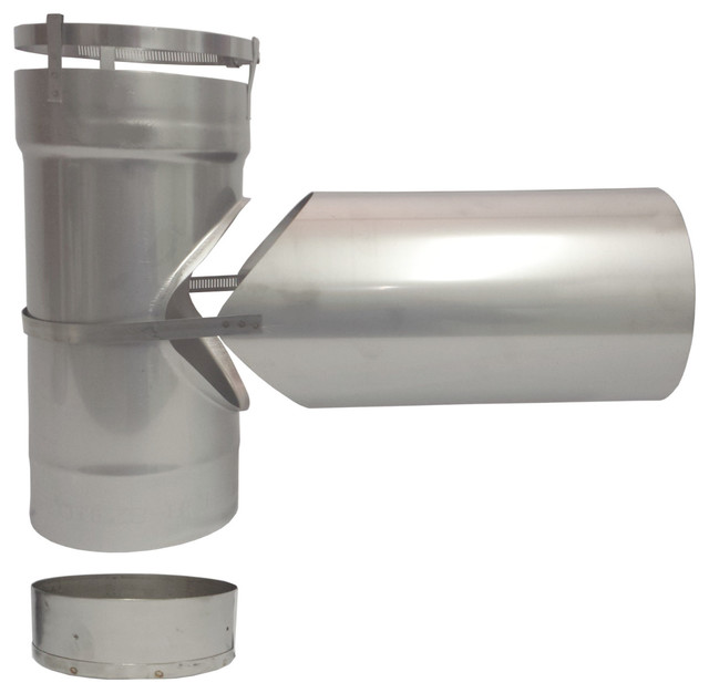 Stainless Steel Chimney Tee Connector Rockflex Traditional Fireplace Accessories By Rockford Chimney Supply Stainless Steel Chimney Tee Connector Rockflex Traditional Fireplace Accessories By Rockford Chimney Supply
