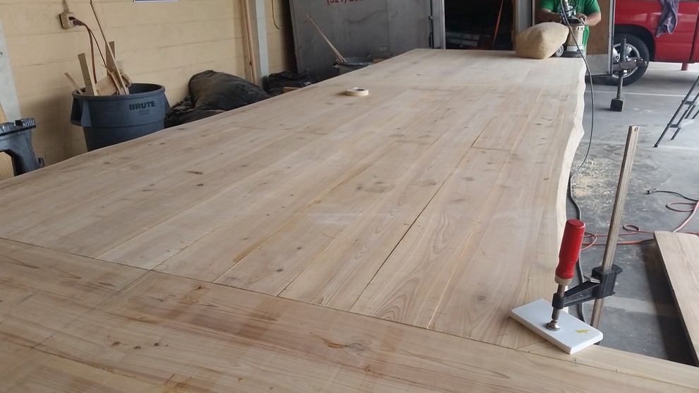 Cypress conference table & credenza