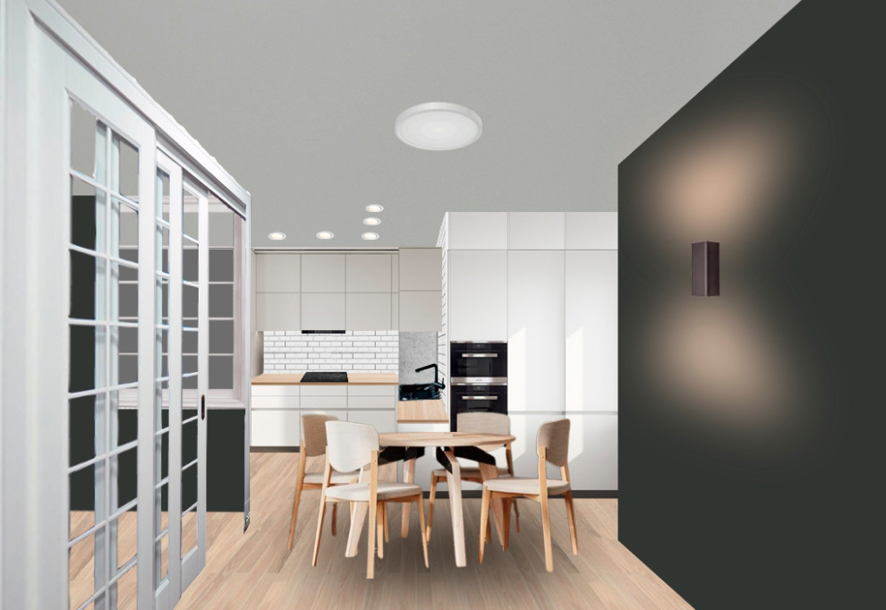 Проект квартиры 46,59 кв.м. (планировка, коллажи, 3D-визуализации)