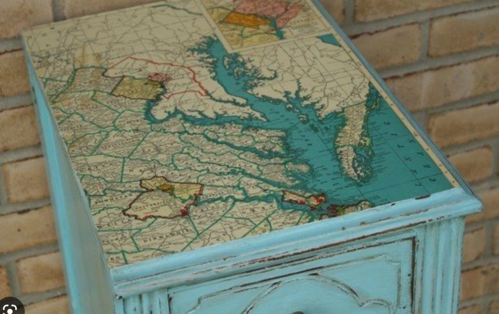 Best technique to apply a map to a tabletop | Houzz Forum