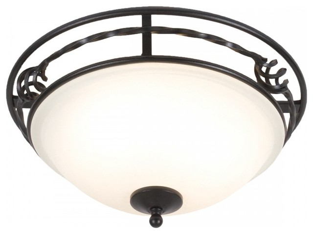 2 Light Flush Ceiling Fitting Black Modern Flush Ceiling