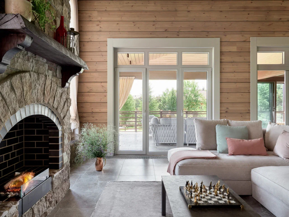 Дом из клееного бруса в стиле шале