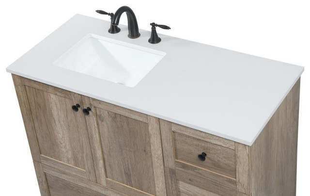 Home Living 19" Farmhouse Expresso-Light Bathroom Vanity, 42 ...