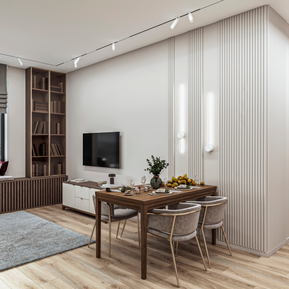 ЖК Level Нагатинская. Кухня-гостиная 20м2