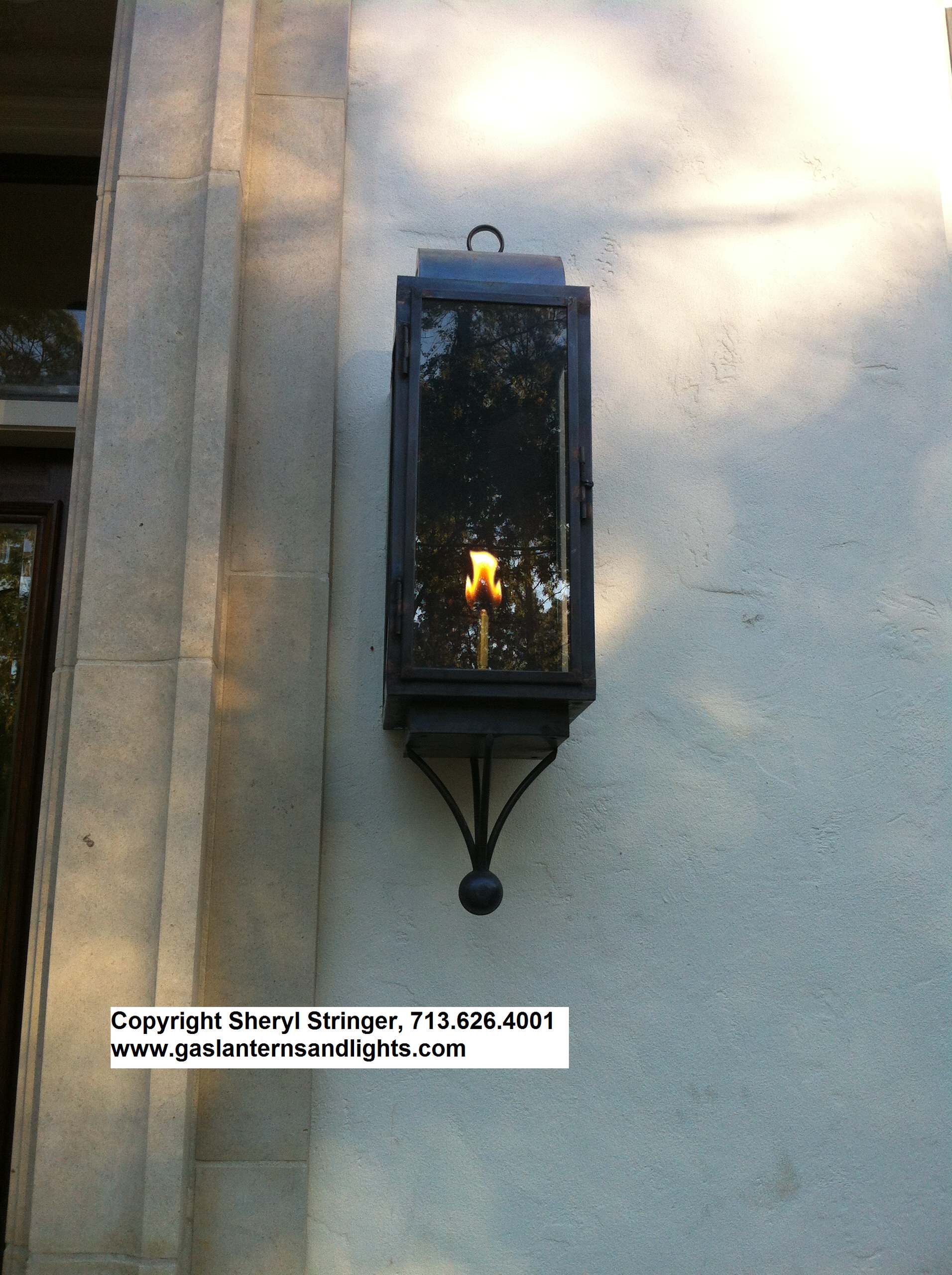The Broad Oaks Transitional Natural Gas Lantern by Sheryl