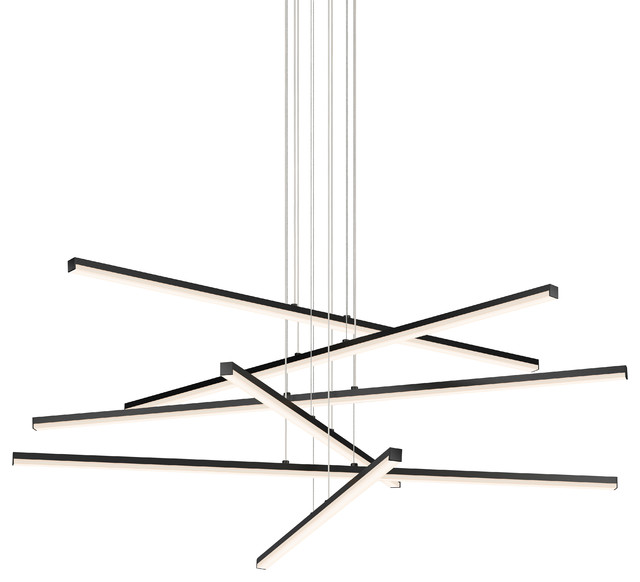 Stix Led 6 Arm Pendant With Optical Acrylic Shade Modern Arm Pendant With Optical Acrylic Shade
