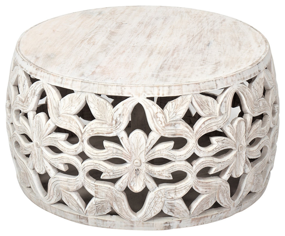 drum side table white