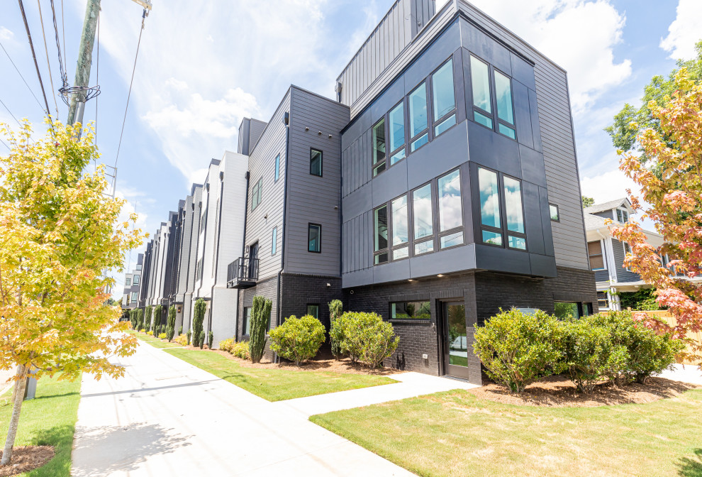 The Townhomes Contemporary Exterior Atlanta by Carl Mattison Design