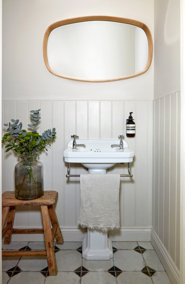 Design ideas for a traditional cloakroom in London.