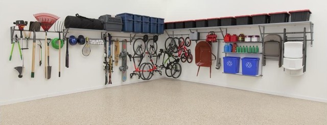 Monkey Bar Garage Storage traditional-car-porch