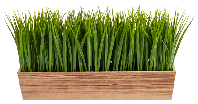 20" Vanilla Grass Artificial Plant, Decorative Planter