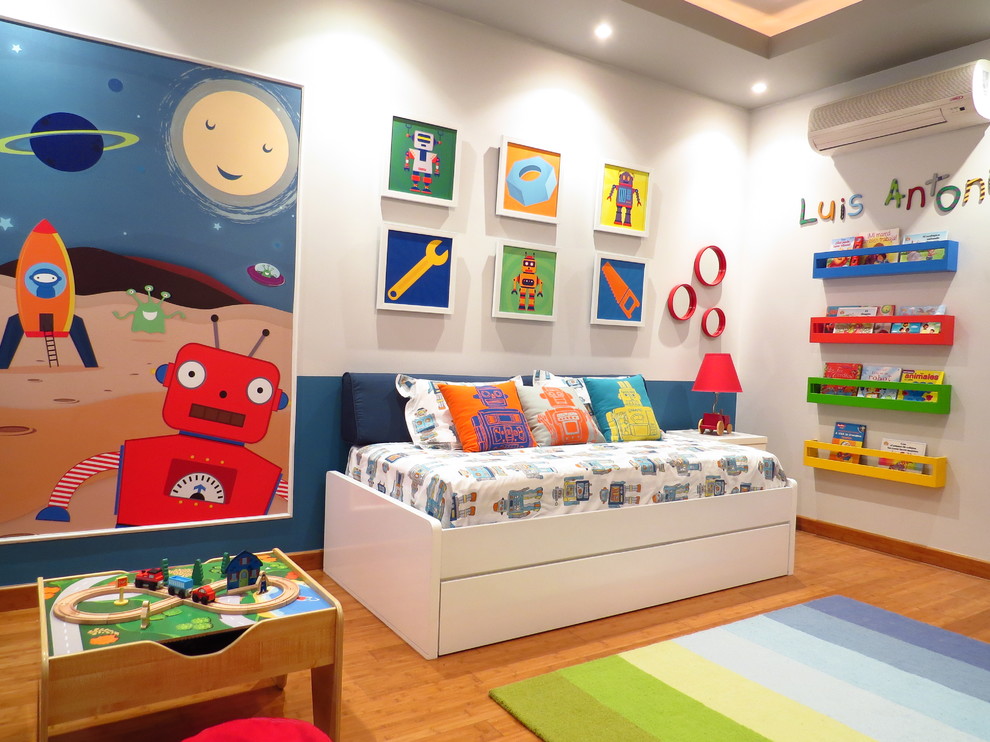 Contemporary kids' playroom in Other.