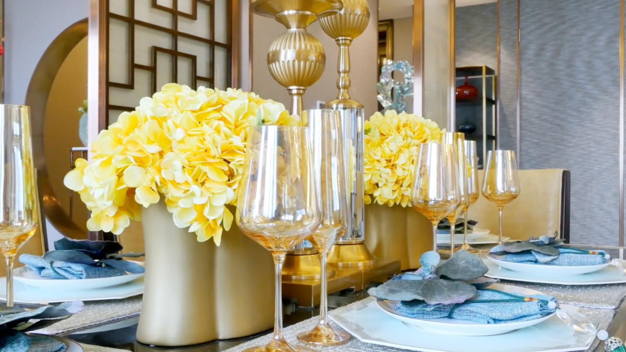 Modern Luxury Dining Room with Rich Textures in St Albans