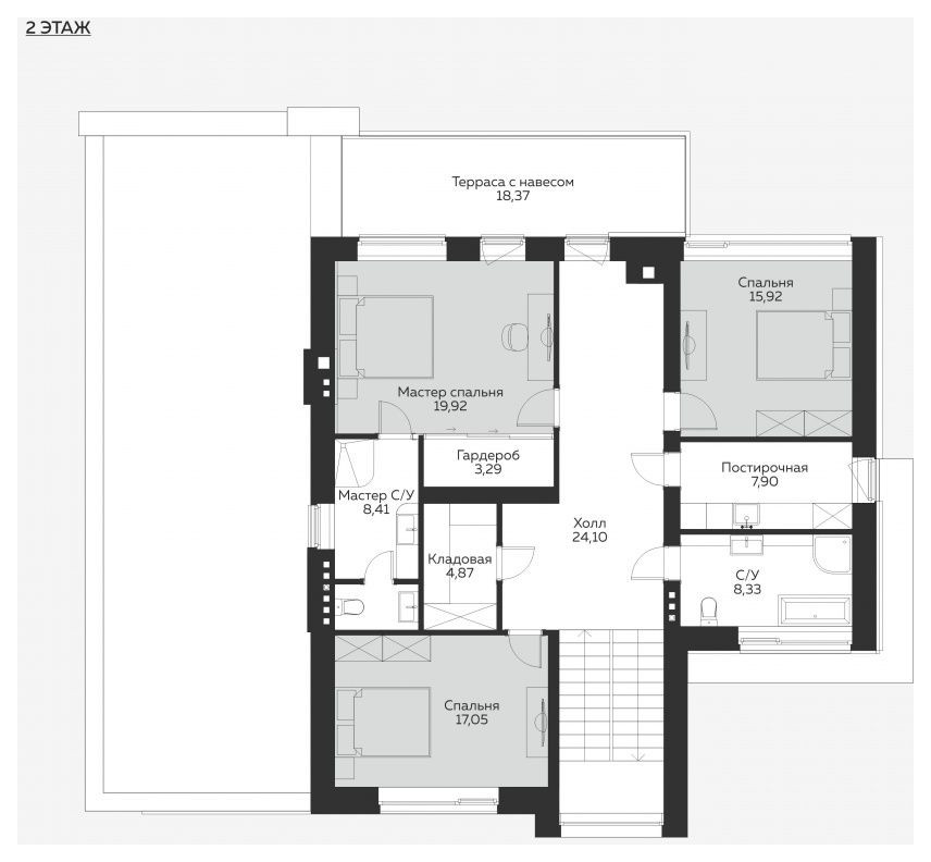 Дом с панорамными окнами М450