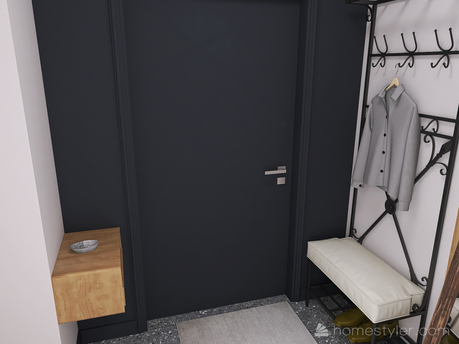 Брутальная трехкомнатная квартира в современном стиле с элементами лофта.