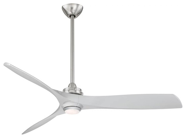 Minka Aire Aviation Led 60 Led Ceiling Fan Brushed Nickel With Silver