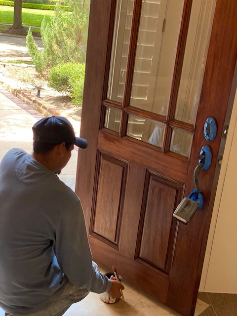 Front Door Restained