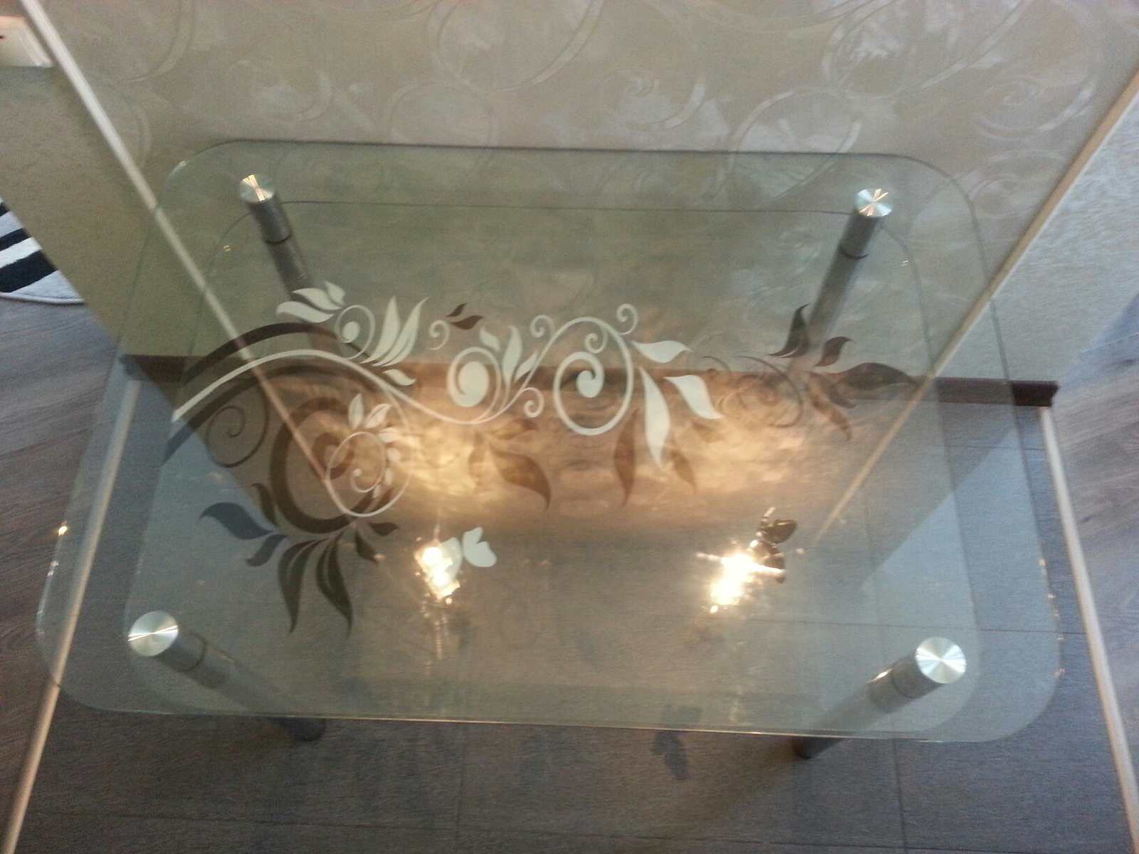 Стол из закаленного стекла с фотопечатью