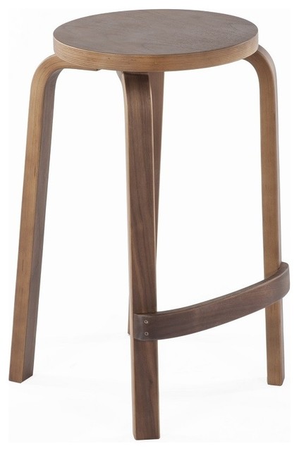 Stilnovo Round Solid Wood Backless Counter Stool Bar Stools And Stilnovo Round Solid Wood Backless Counter Stool