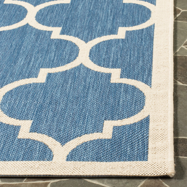 Safavieh Cy6914 8 Courtyard Area Rug Blue Beige