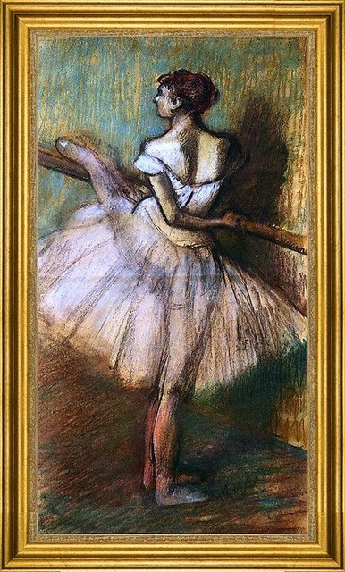 Edgar Degas-14"x28" Framed Canvas