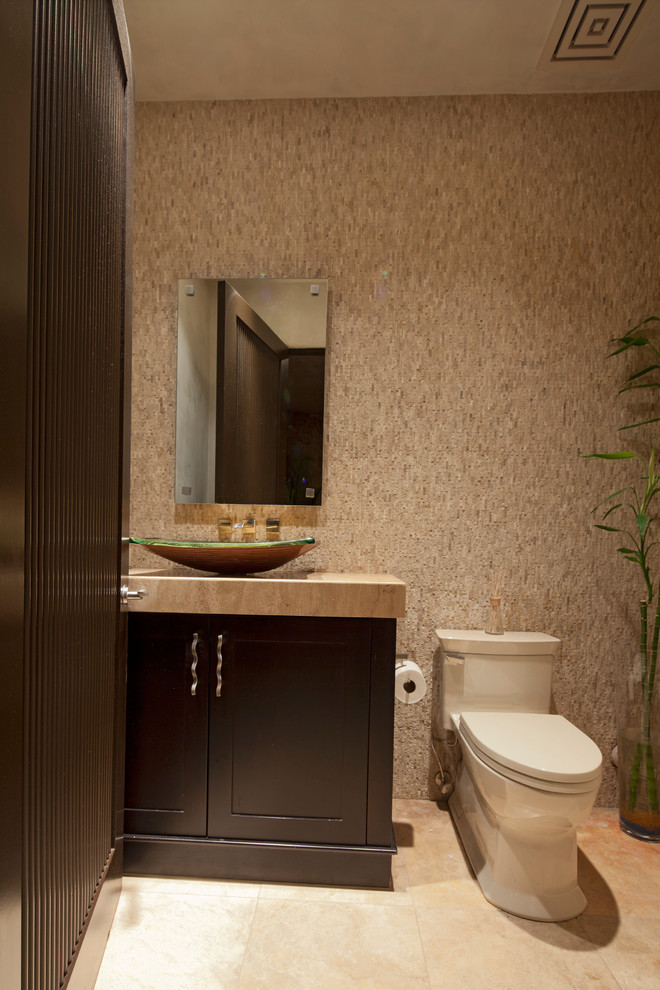 This is an example of a contemporary powder room in Las Vegas.