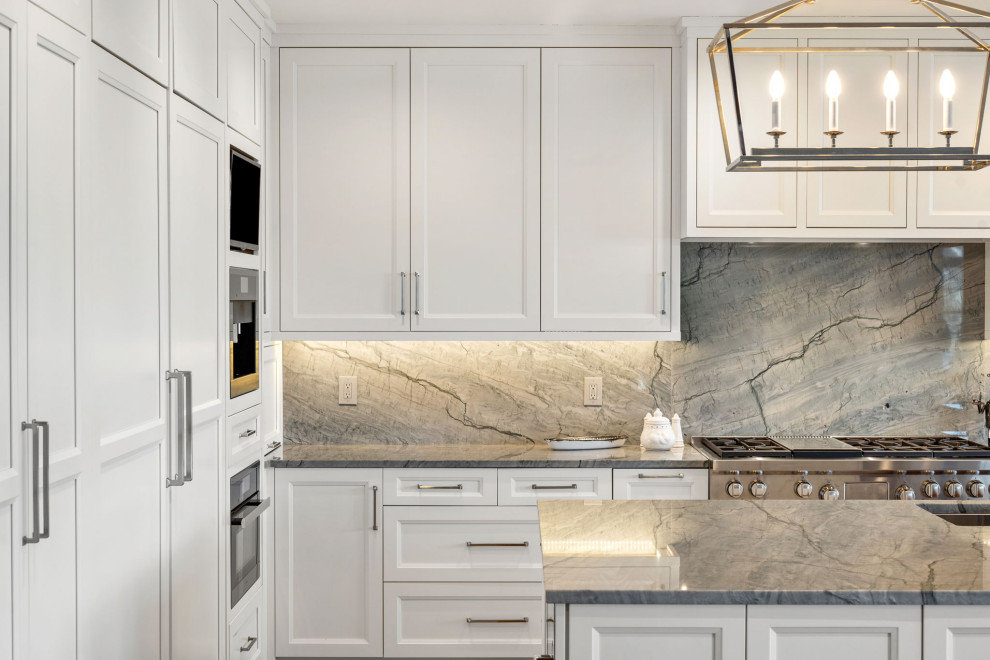 Inspiration for a transitional kitchen remodel in Boston